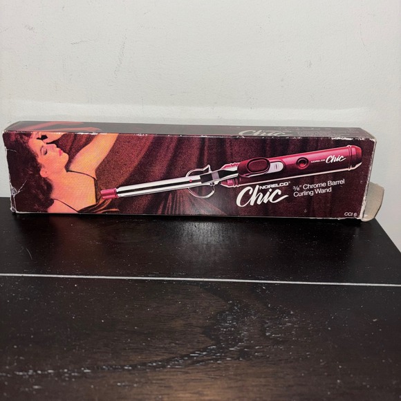 Vintage | Norelco Chic | Original Box | 3/8 Chrome Barrel | WORKS | Curling - Picture 5 of 9